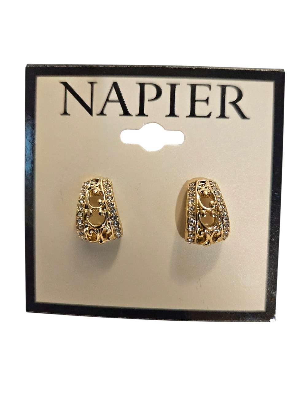 Napier Gold & Silver Tone Earring Assortment - 4 Pair Bundle - Picture 4 of 10